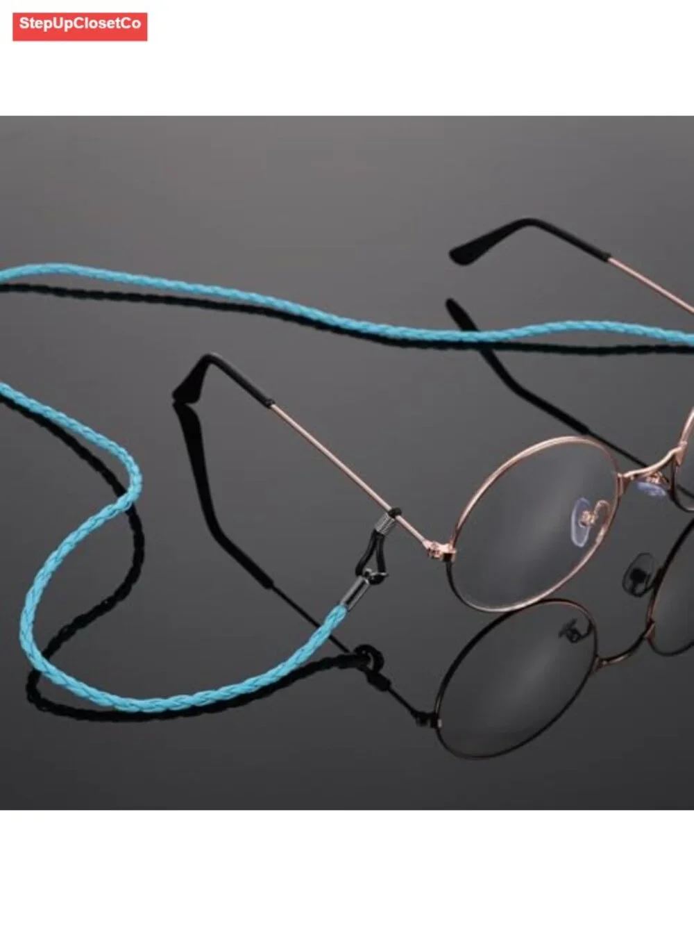4 Pack Leather Eyeglass Straps, Braided PU Leather Glasses Retainer Lanyard